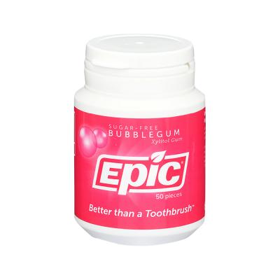 Epic Xylitol (Sugar-Free) Gum Bubble Gum 50 Piece Tub
